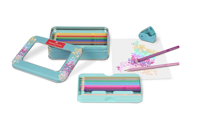 Faber Castell Fc-201641 Sparkle Set Faber-Castell 20X Kleurpotloden En 1X Mini Puntenslijper
