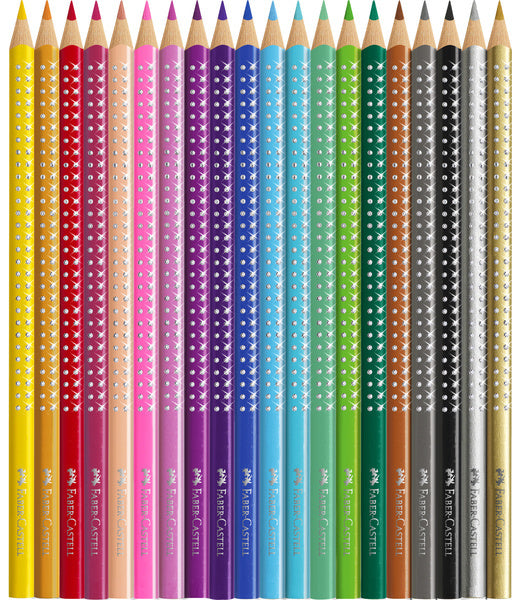 Faber Castell Fc-201641 Sparkle Set Faber-Castell 20X Kleurpotloden En 1X Mini Puntenslijper