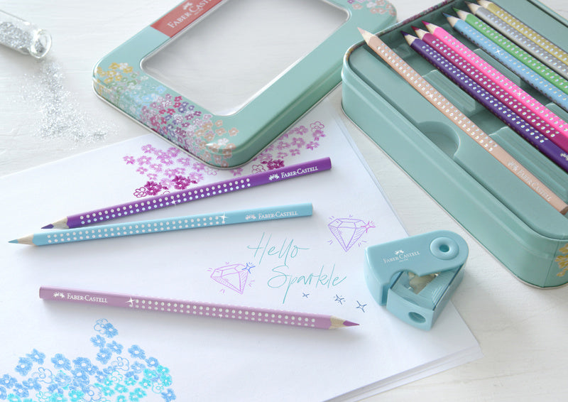 Faber Castell Fc-201641 Sparkle Set Faber-Castell 20X Kleurpotloden En 1X Mini Puntenslijper