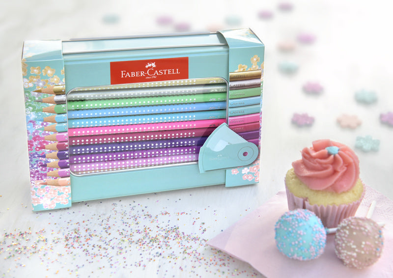 Faber Castell Fc-201641 Sparkle Set Faber-Castell 20X Kleurpotloden En 1X Mini Puntenslijper
