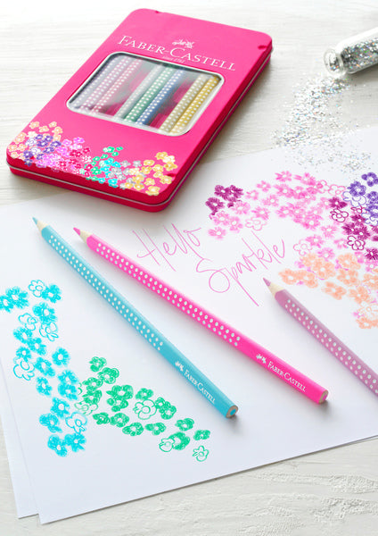 Faber Castell Fc-201737 Kleurpotloden Sparkle In Roze Blik 12 Stuks