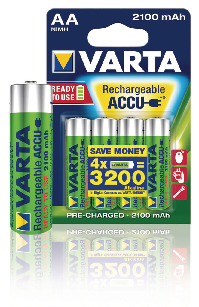 Varta Varta-56706B Oplaadbare Nimh-Batterij Aa 1.2 V Dc 2100 Mah 4-Blisterkaart