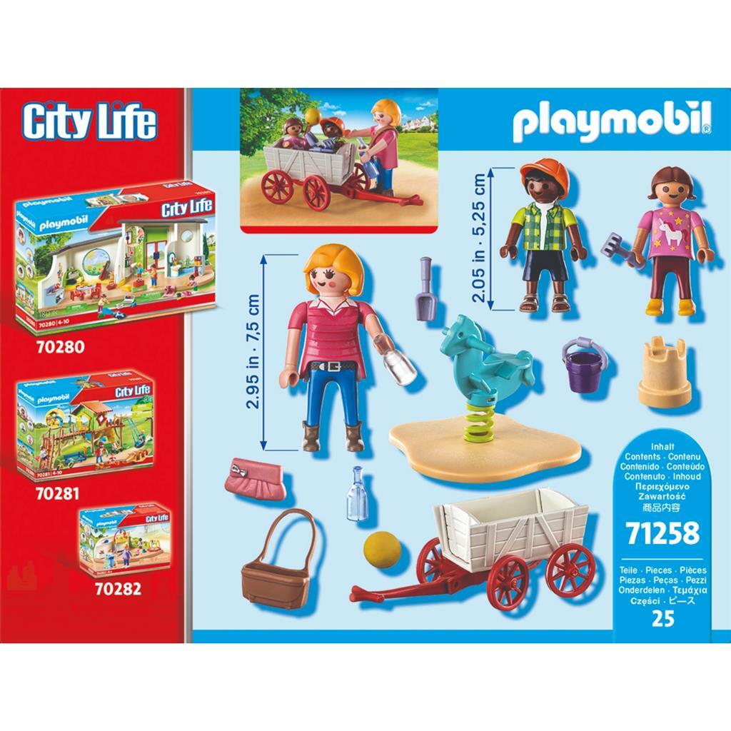 Playmobil 71258 Starter Pack City Life Kinderoppas Bolderwagen