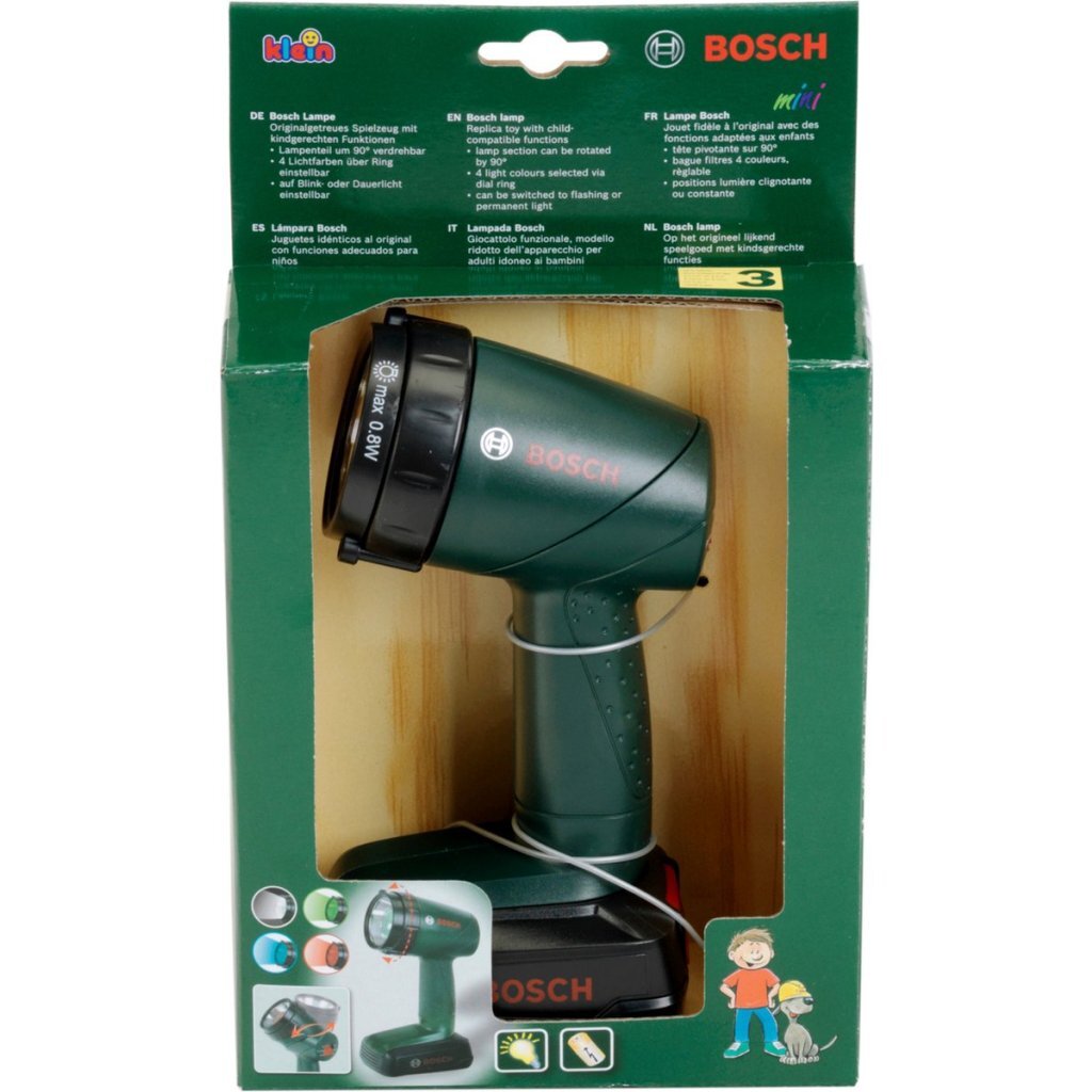 Theo Klein Bosch Bouwlamp 9.5X6.4X18 Cm Groen/Zwart