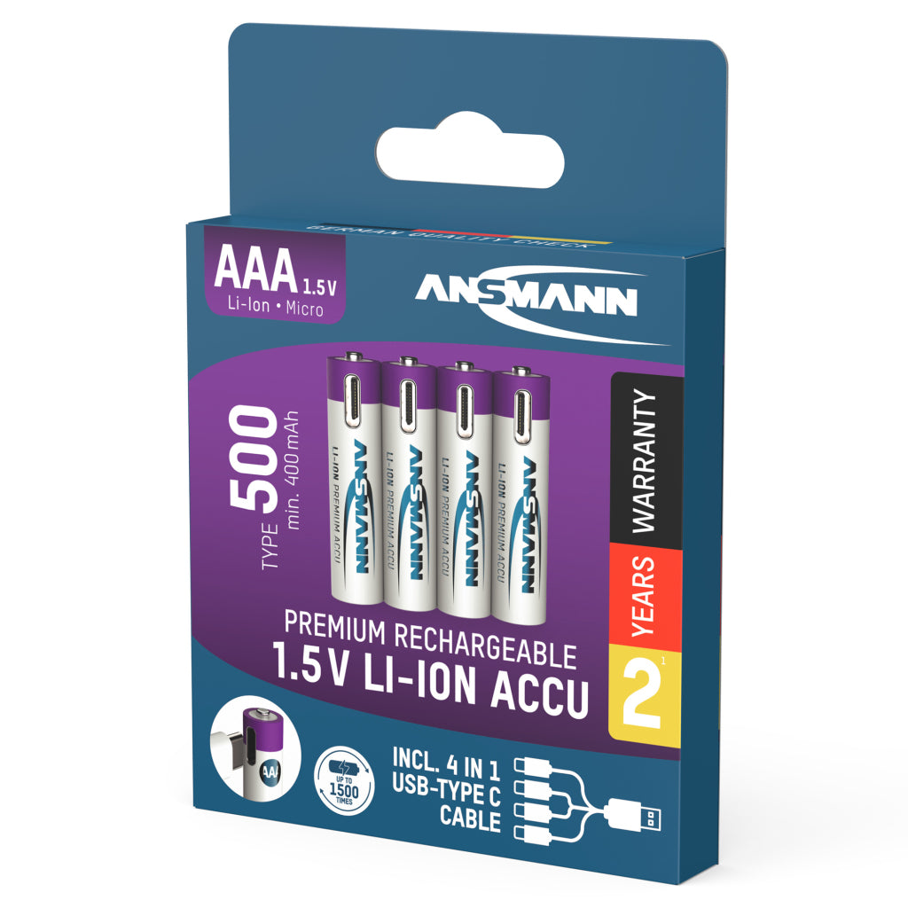 Ansmann Oplaadbaar Batterij Aaa En Usb-C