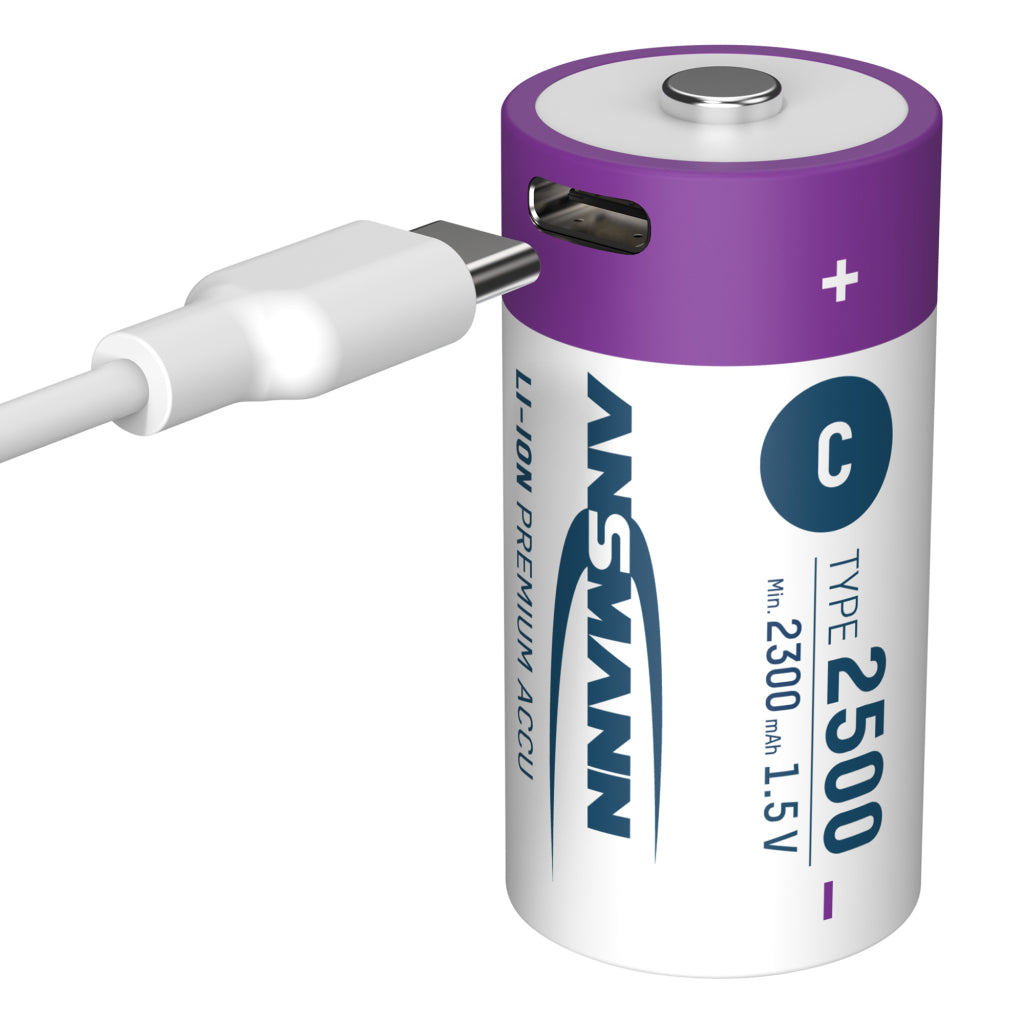 Ansmann Oplaadbaar Batterij C En Usb-C