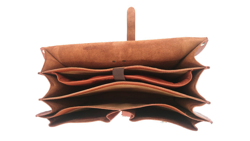 Juscha Ju-6208001 Schooltas Bruin Leder