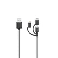 Hama Micro-Usb-Kabel 3In1 Incl. Adapt. Naar Usb-C & Lightning Usb 2.0 0,75 M