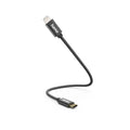 Hama Oplaadkabel Usb-C - Lightning 0,2 M Nylon Zwart