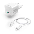 Hama Snellader Met Oplaadkabel Lightning Mini-Oplader Pd 20W 1M Wit