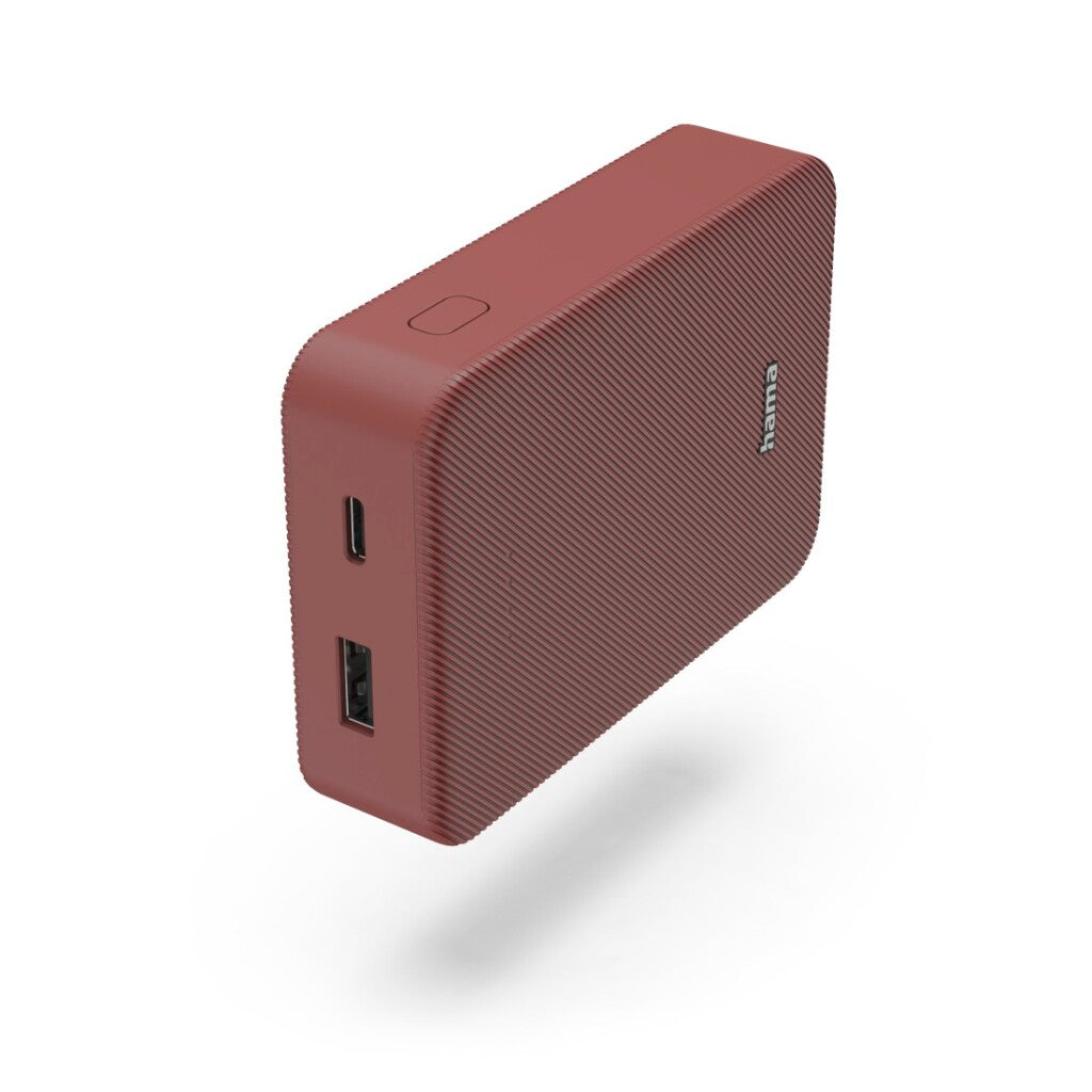 Hama Power Pack Colour 10 10000Mah 2 Uitgangen: Usb-C Usb-A Rood