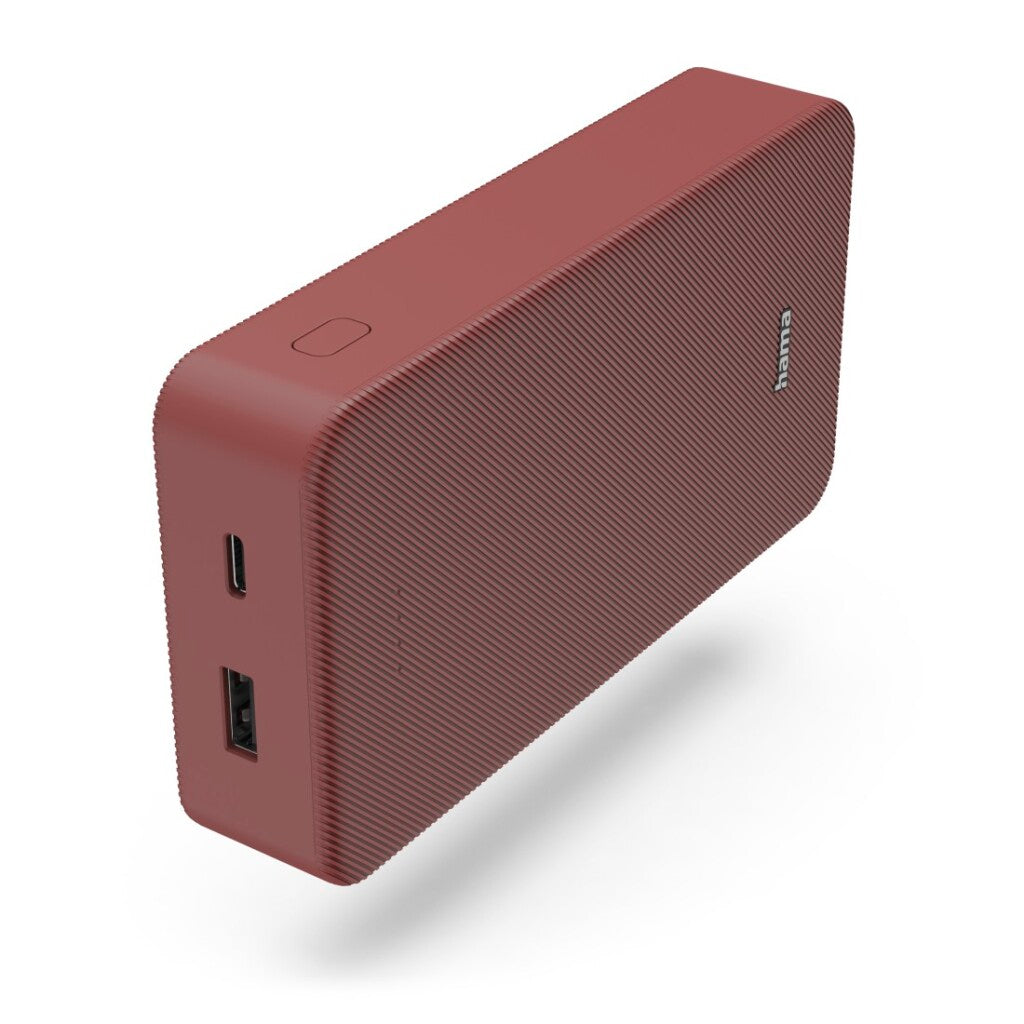 Hama Power Pack Colour 20 20000Mah 2 Uitgangen: Usb-C Usb-A Rood