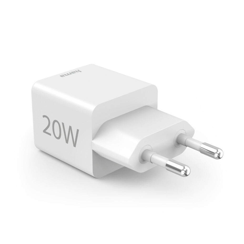 Hama Snellader 1X Usb-C Pd 1X Usb-A Qc Mini-Oplader 20 W Wit