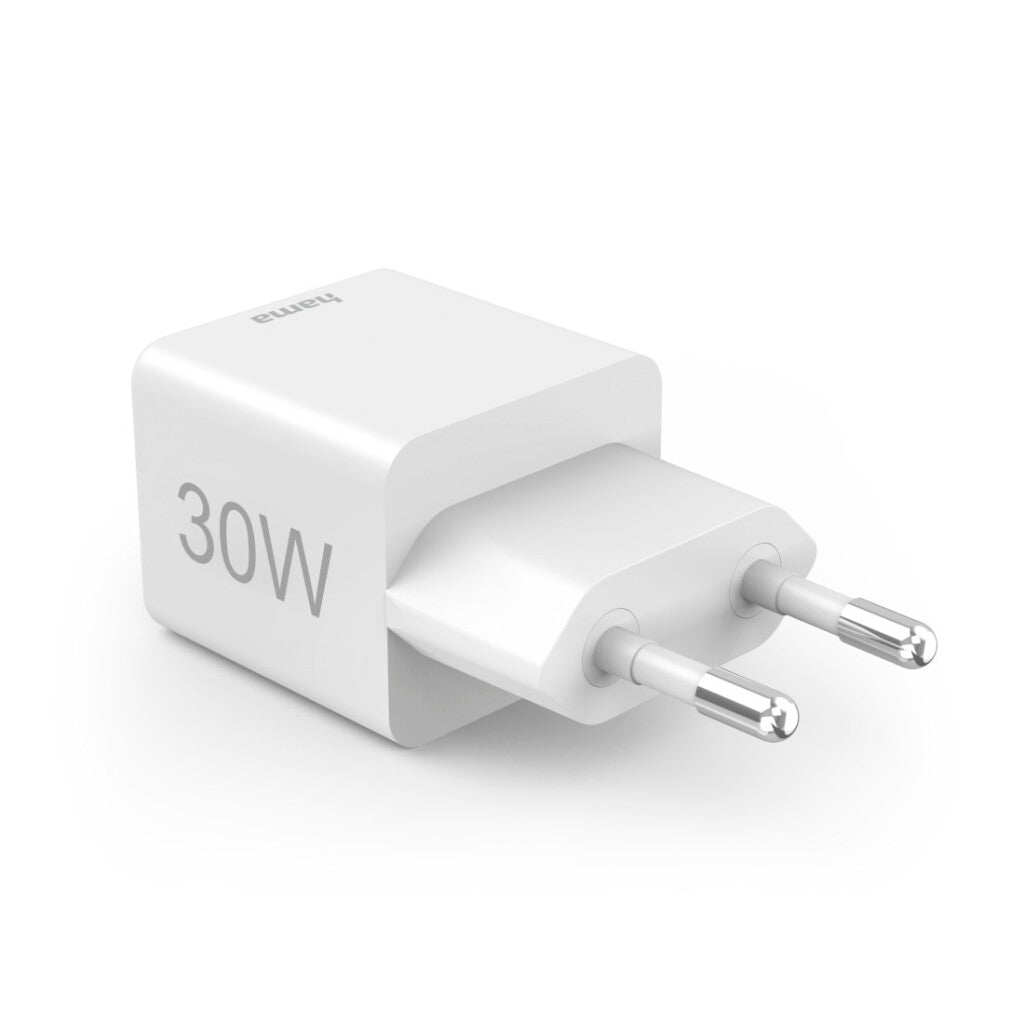 Hama Snellader 1X Usb-C Pd 1X Usb-A Qc Mini-Oplader 30 W Wit