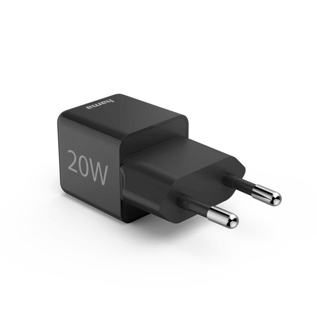 Hama Snellader Usb-C Pd/Qualcomm&Reg; Super-Mini-Charger 20 W Zwart