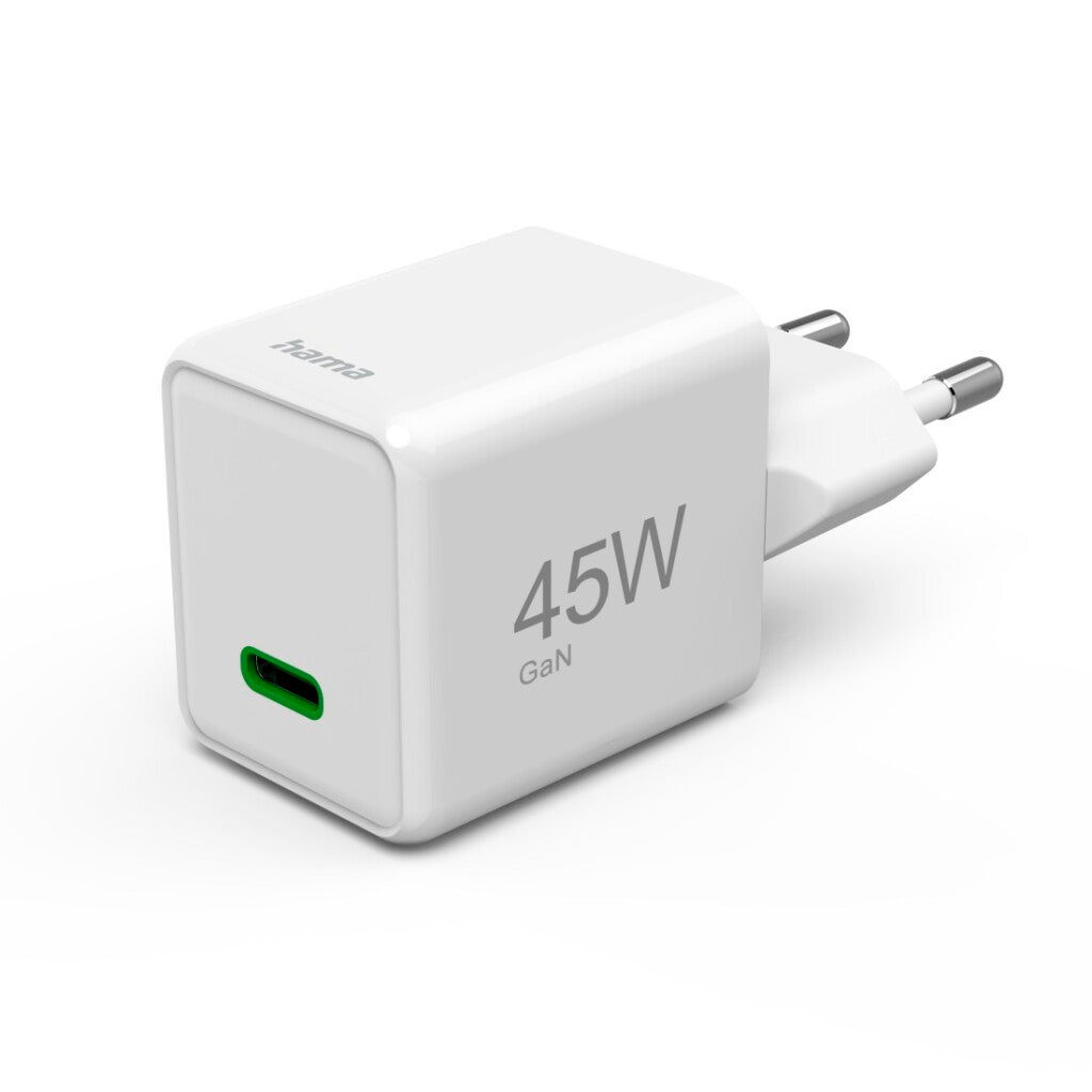 Hama Snellader Usb-C Pd/Qc/Gan Super-Mini-Charger 45 W Wit
