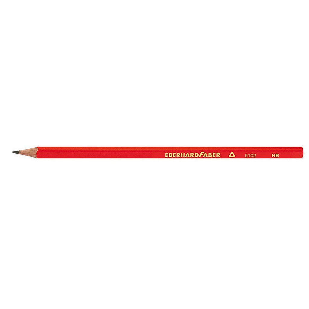 Eberhard Faber Ef-510200 Potlood Hb Driekantig Rood Gelakt