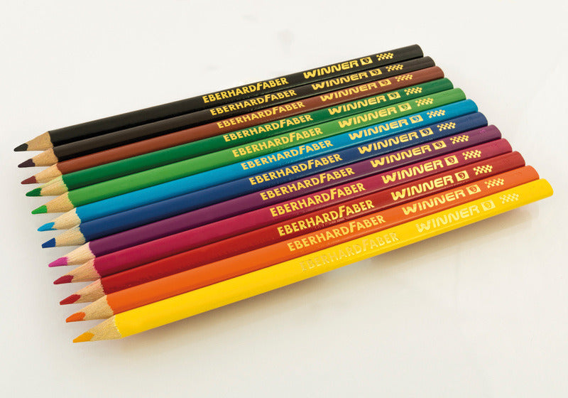 Eberhard Faber Ef-511412 Kleurpotlood Winner Driekantig Assorti Etui À 12 Stuks