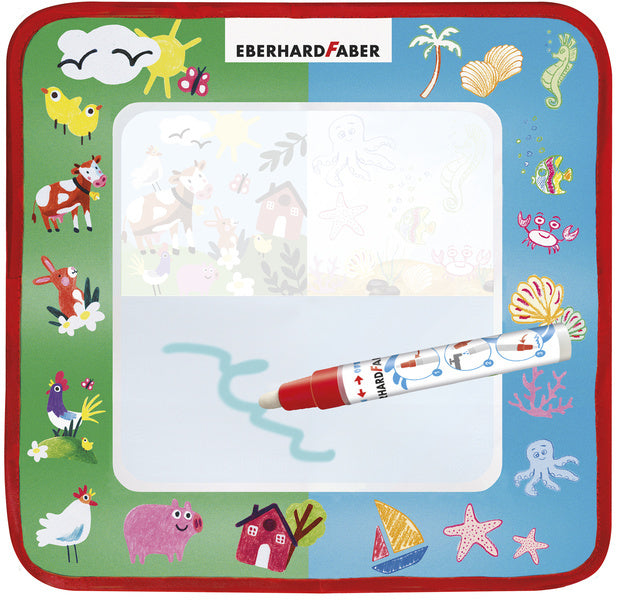 Eberhard Faber Ef-524130 Tekenmat Aquafun 32X32Cm Incl. 1 Waterstift