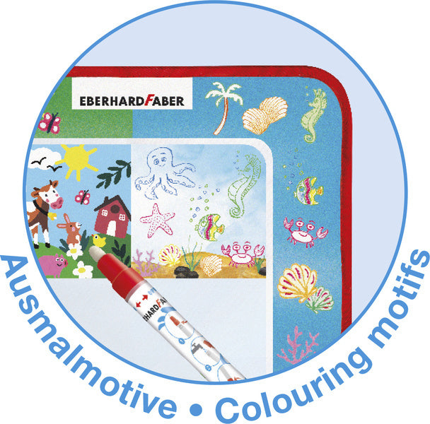 Eberhard Faber Ef-524130 Tekenmat Aquafun 32X32Cm Incl. 1 Waterstift