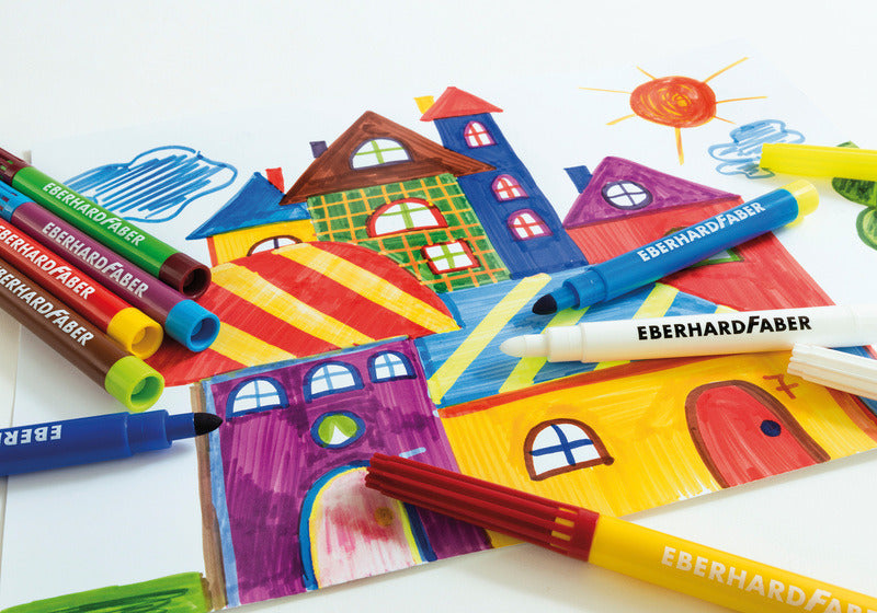 Eberhard Faber Ef-551010 Viltstift Magic Marker 9 Kleuren En 1 Tovermarker