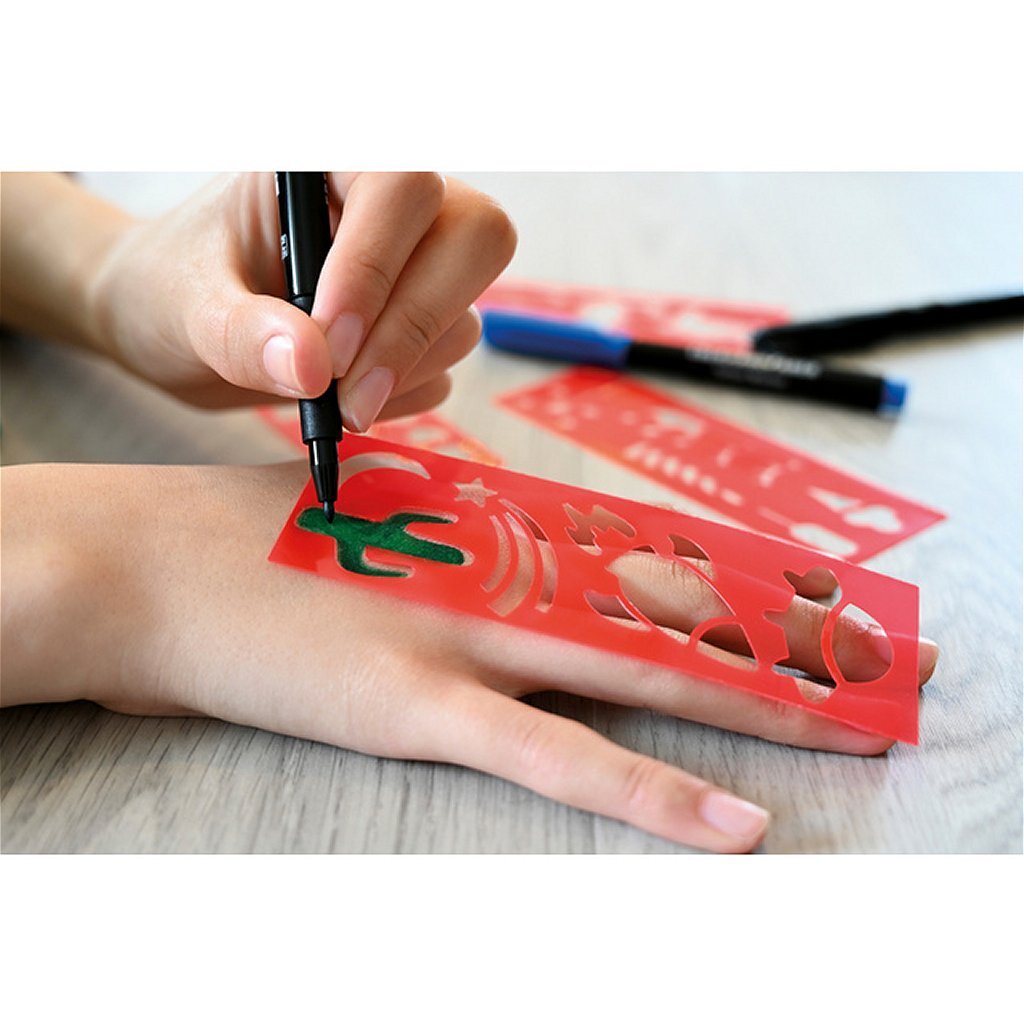 Eberhard Faber Ef-559504 Tattoo Marker Kids 4 Stuks + Sjablonen