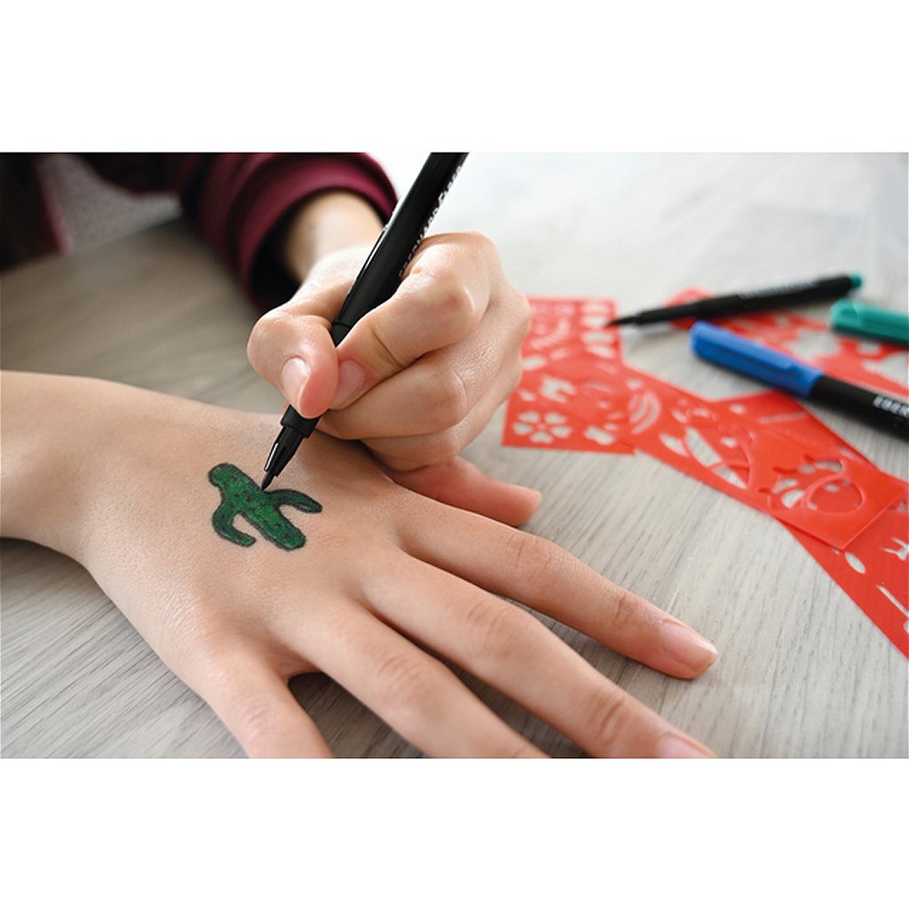 Eberhard Faber Ef-559504 Tattoo Marker Kids 4 Stuks + Sjablonen