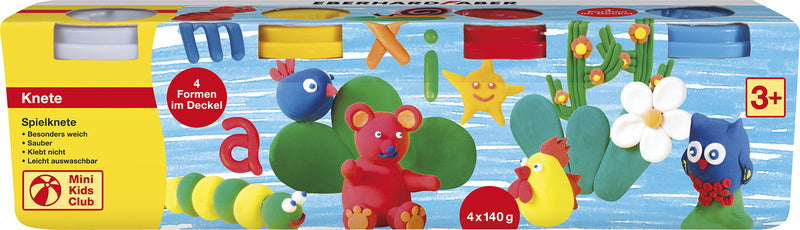 Eberhard Faber Ef-572506 Kinderklei In Beker 140Gr Wit  Geel Rood Blauw