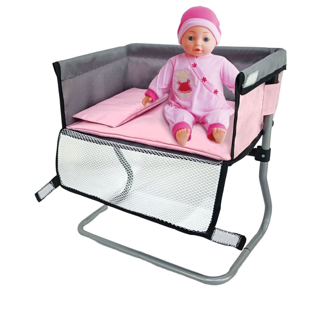 Overige Merken Poppen Verzorgingstafel 39X25X39 Cm Grijs/Roze