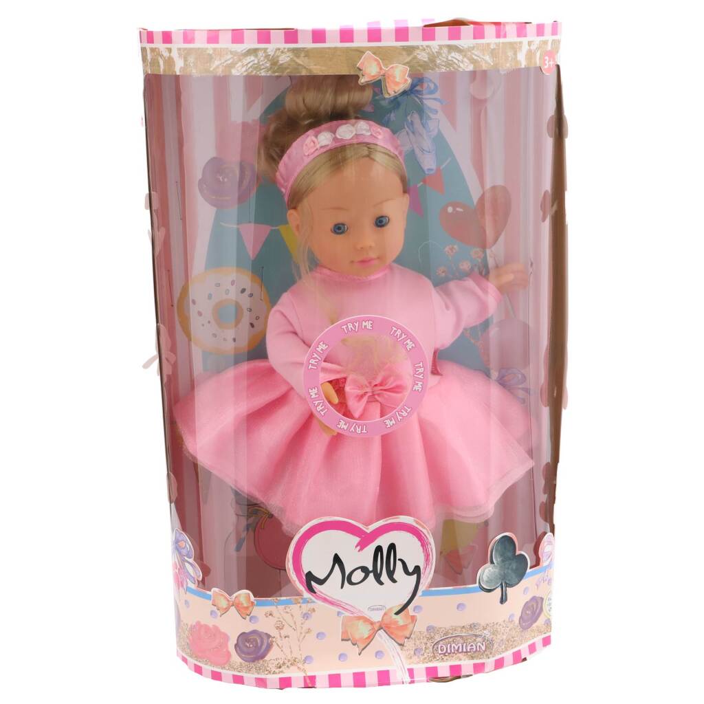 Overige Merken Molly Dansende Pop 40 Cm + Geluid Roze