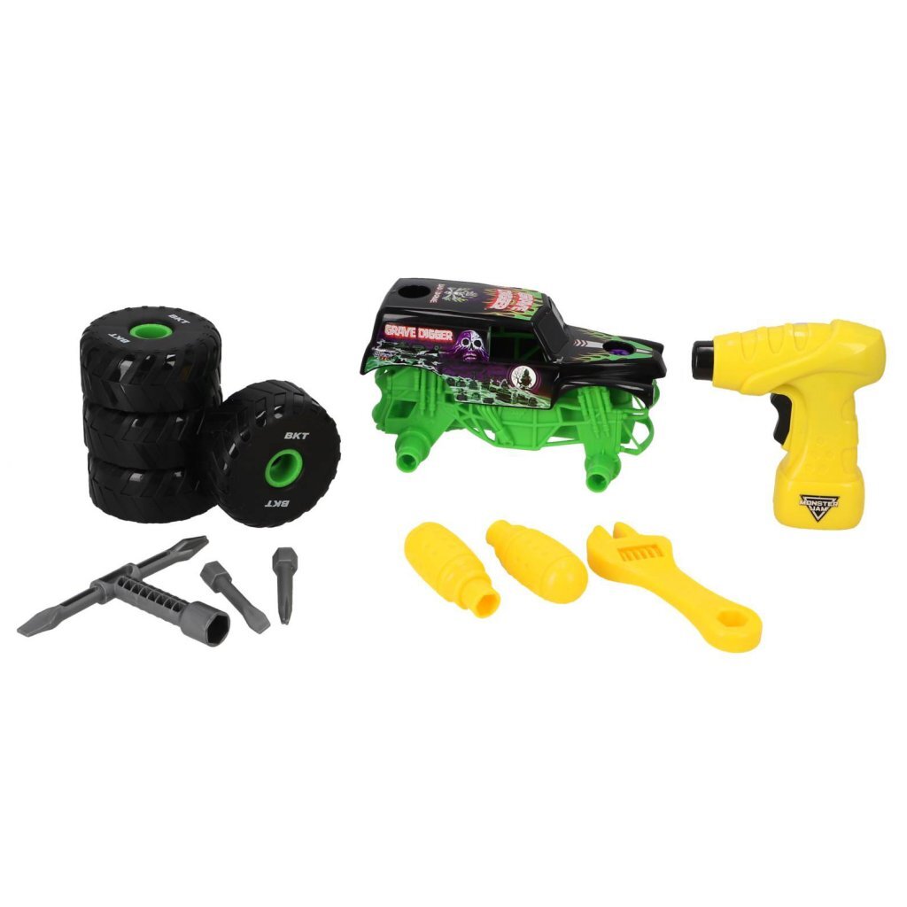 Monster Jam Mechanix Build And Re-Build Grave Digger 1:18