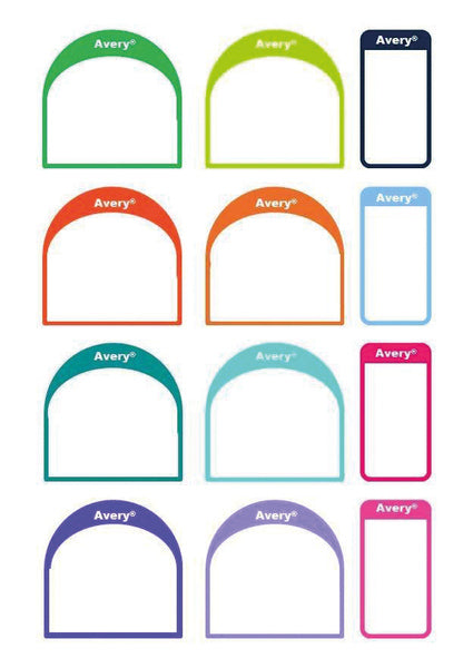 Avery Av-Chaus12 Etiket Voor Op Schoenen Assorti, 24 Etiketten