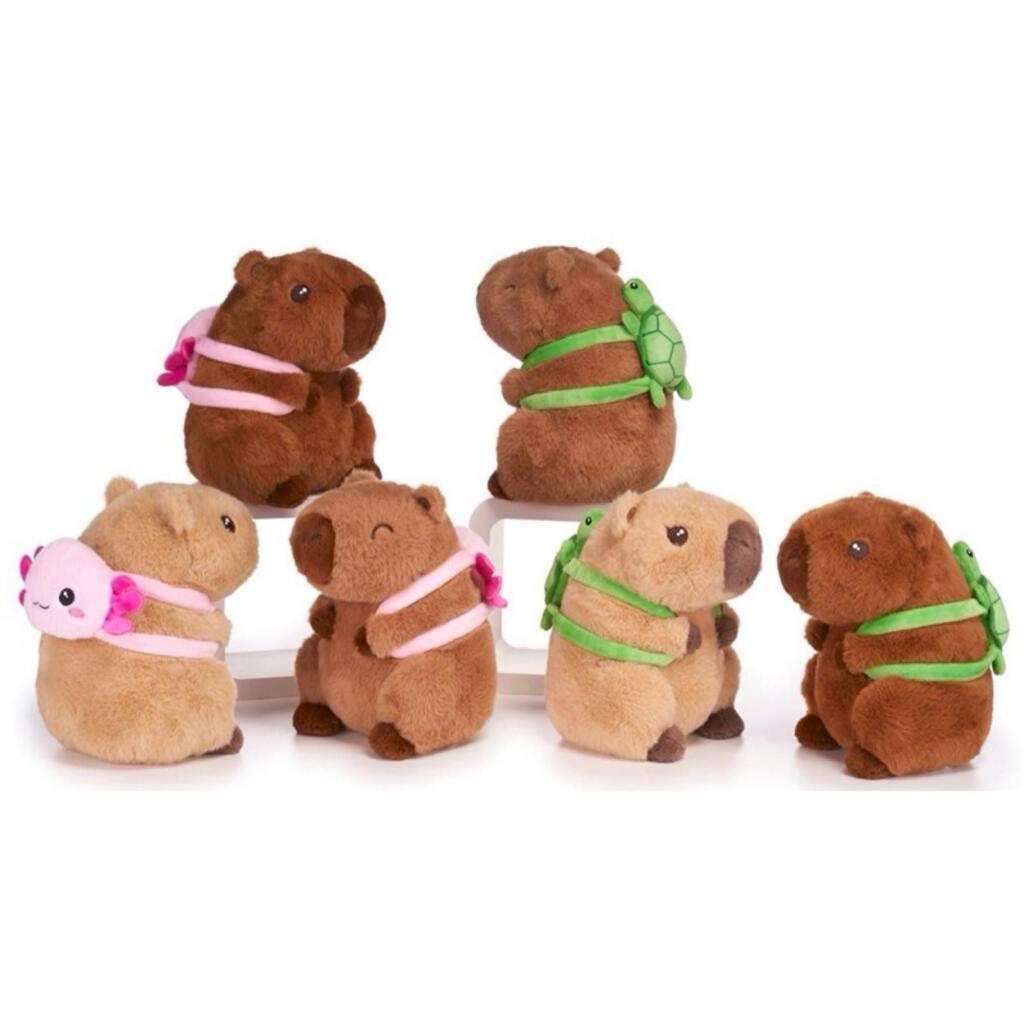 Overige Merken Cabibara Knuffel Met Rugzak 22 Cm Assorti