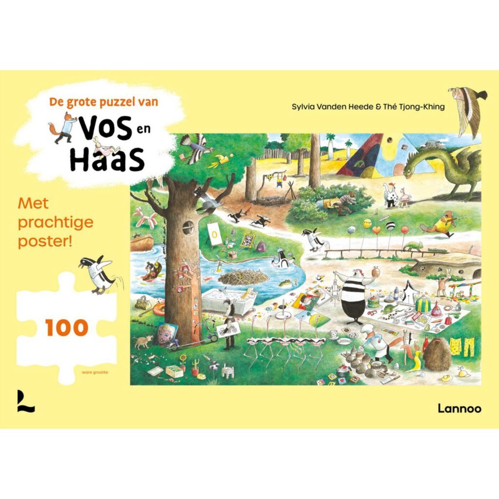 Overige Merken Puzzel De Grote Puzzel Van Vos En Haas 100 Stukjes + Poster