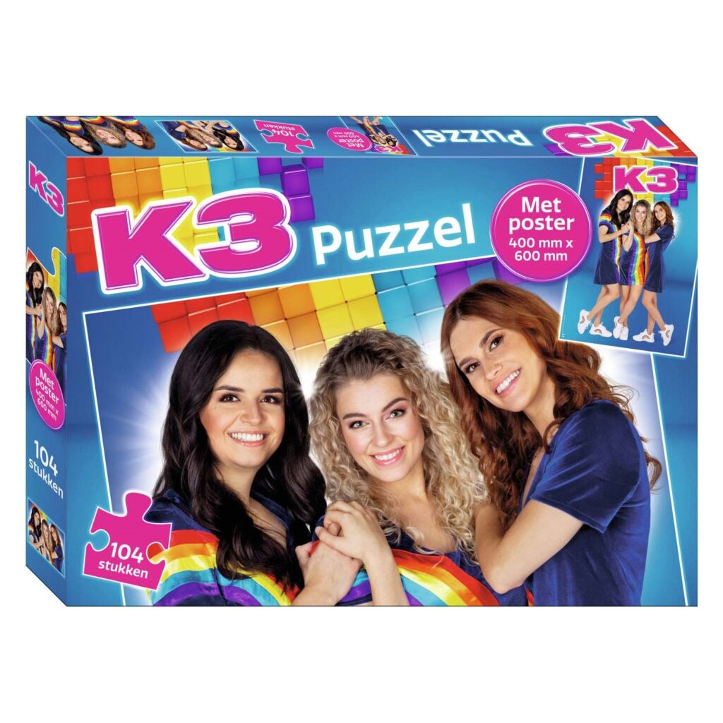 K3 Puzzel Met Poster 104 Stukjes