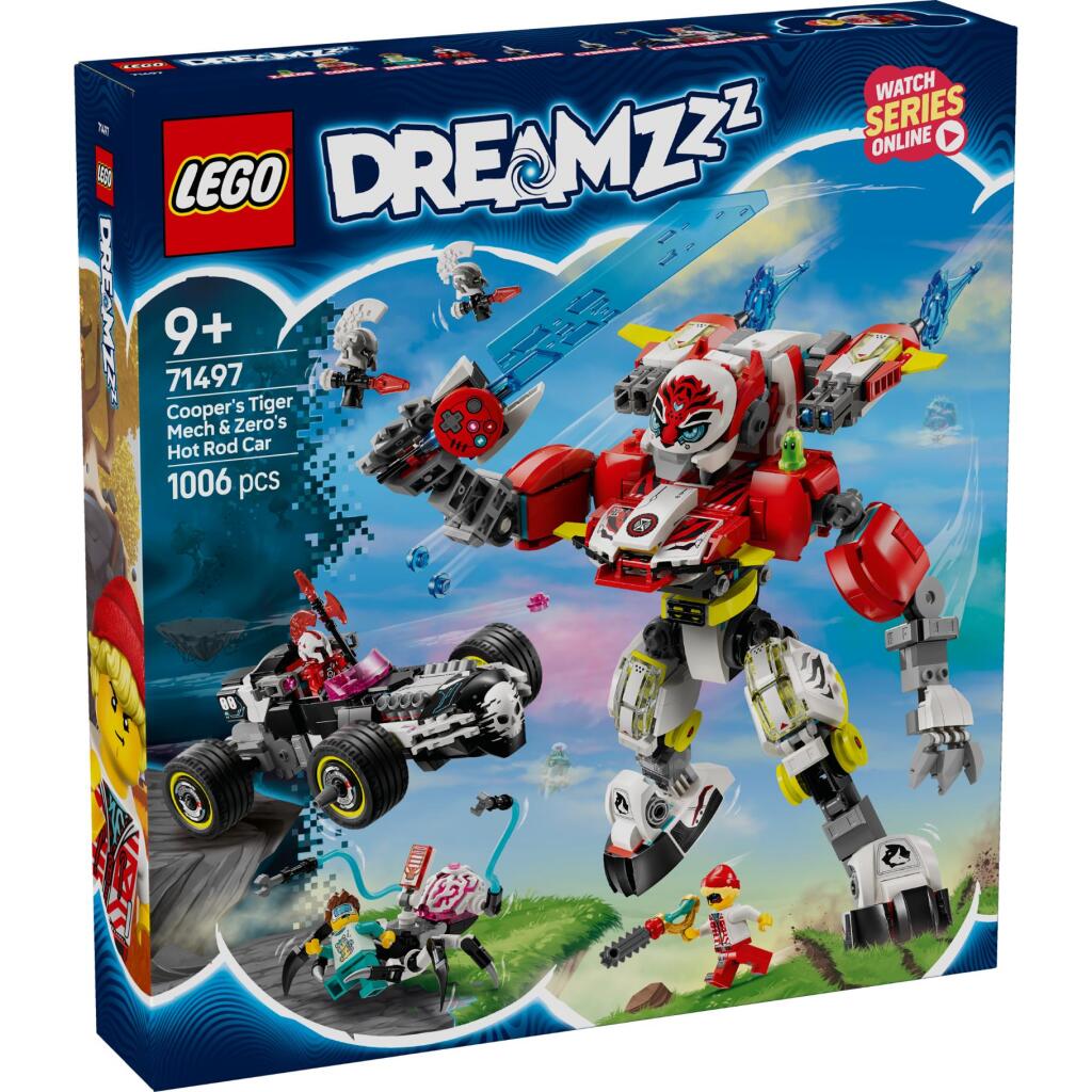 Lego Dreamzzz 71497 Coopers Tijgermecha En Zero'S Hot Rod Auto