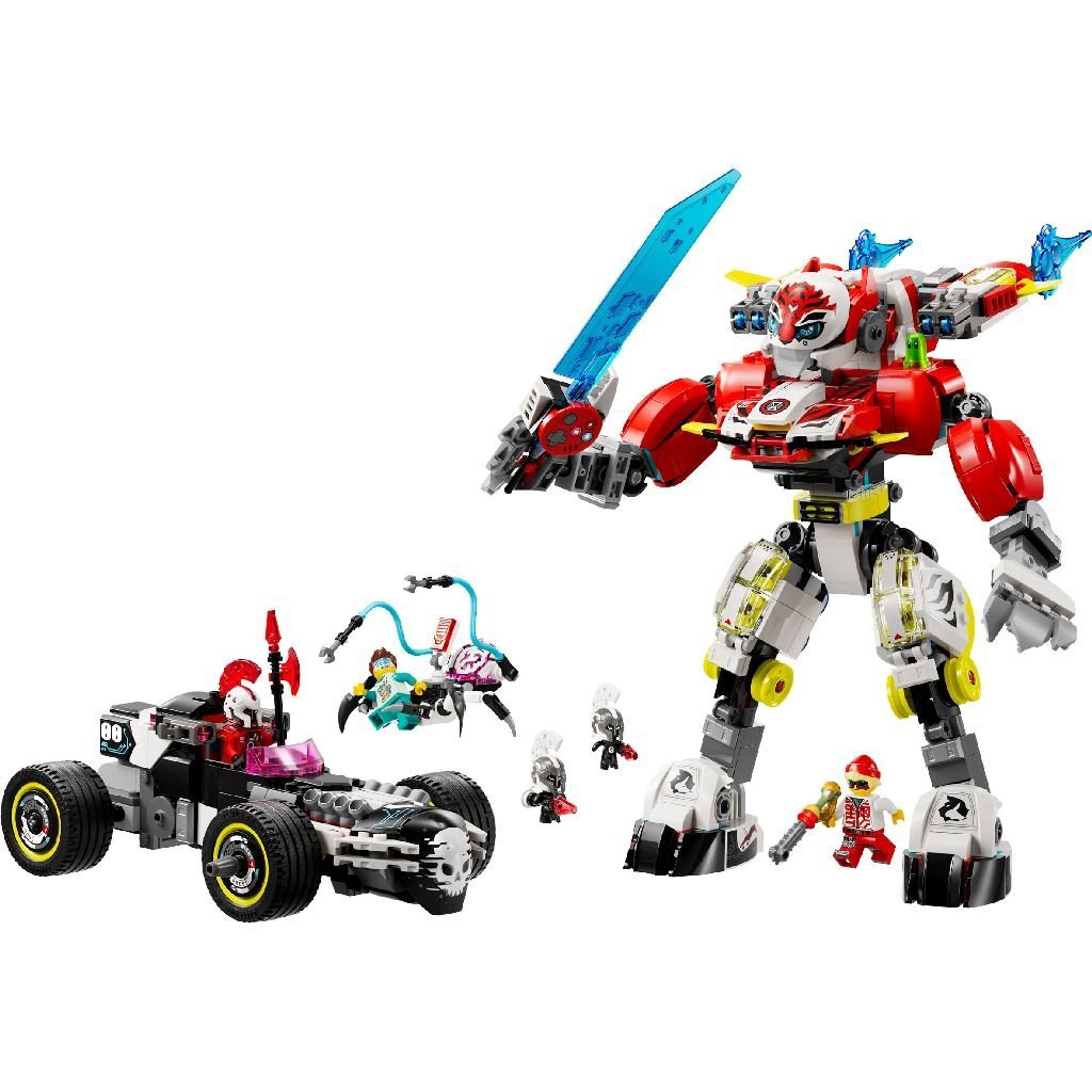 Lego Dreamzzz 71497 Coopers Tijgermecha En Zero'S Hot Rod Auto