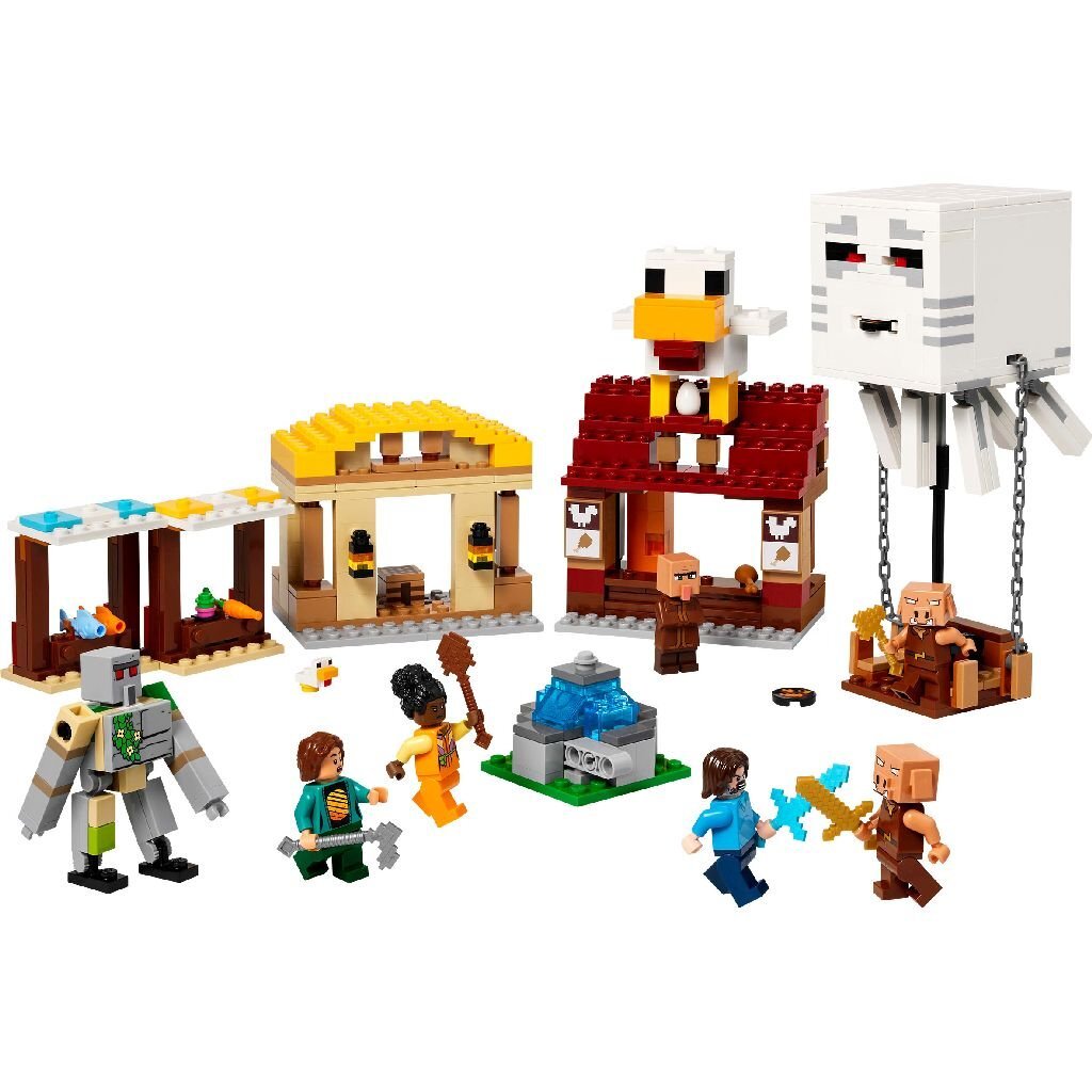 Lego Minecraft 21273 De Ghast-Ballon Aanval Op Het Dorp