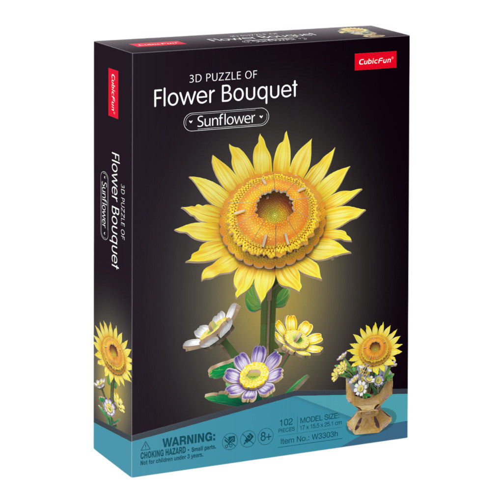 Cubic Fun 3D Puzzel Zonnebloem 102 Stukjes
