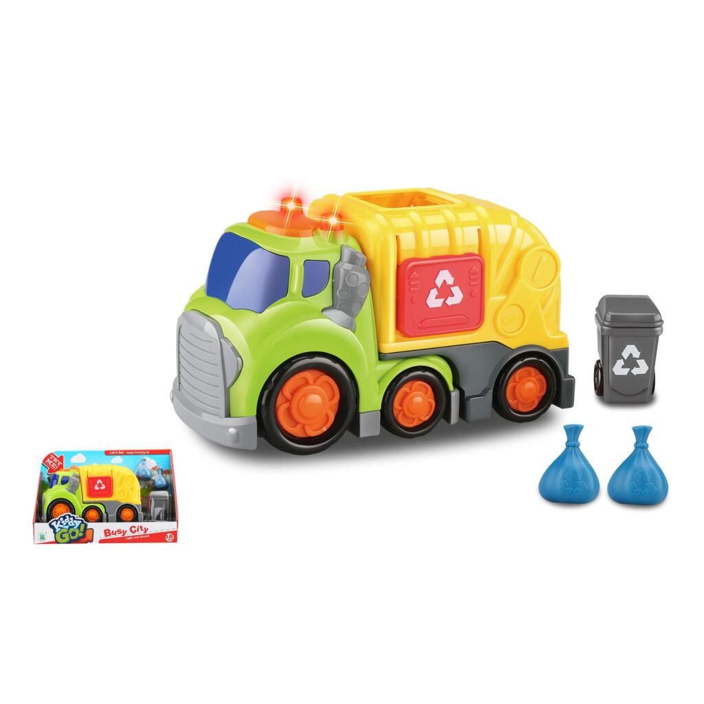 Overige Merken Kiddy Go Vuilniswagen + Licht En Geluid 19.5 Cm