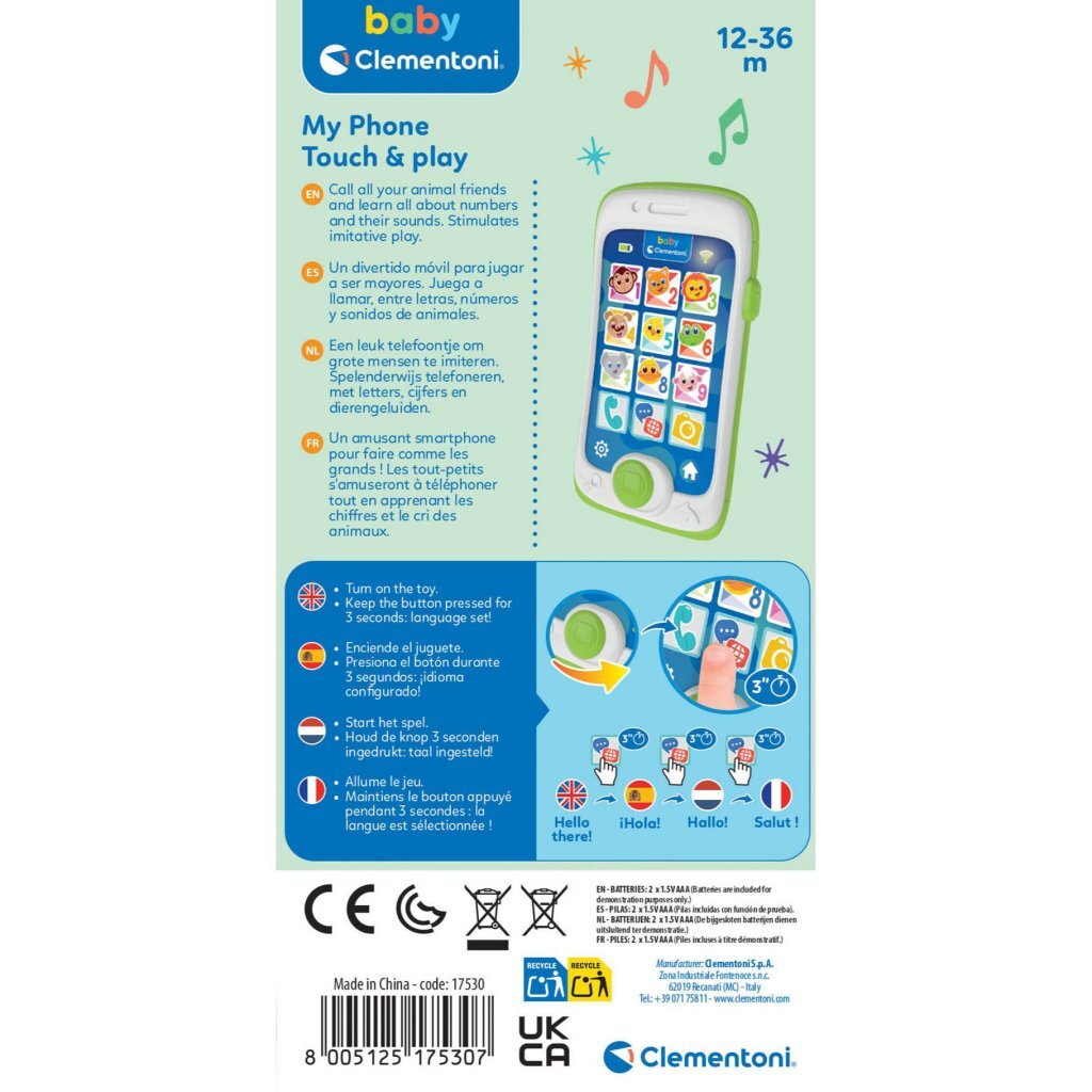 Clementoni Baby Touch &Amp; Play Smartphone Nl + Geluid