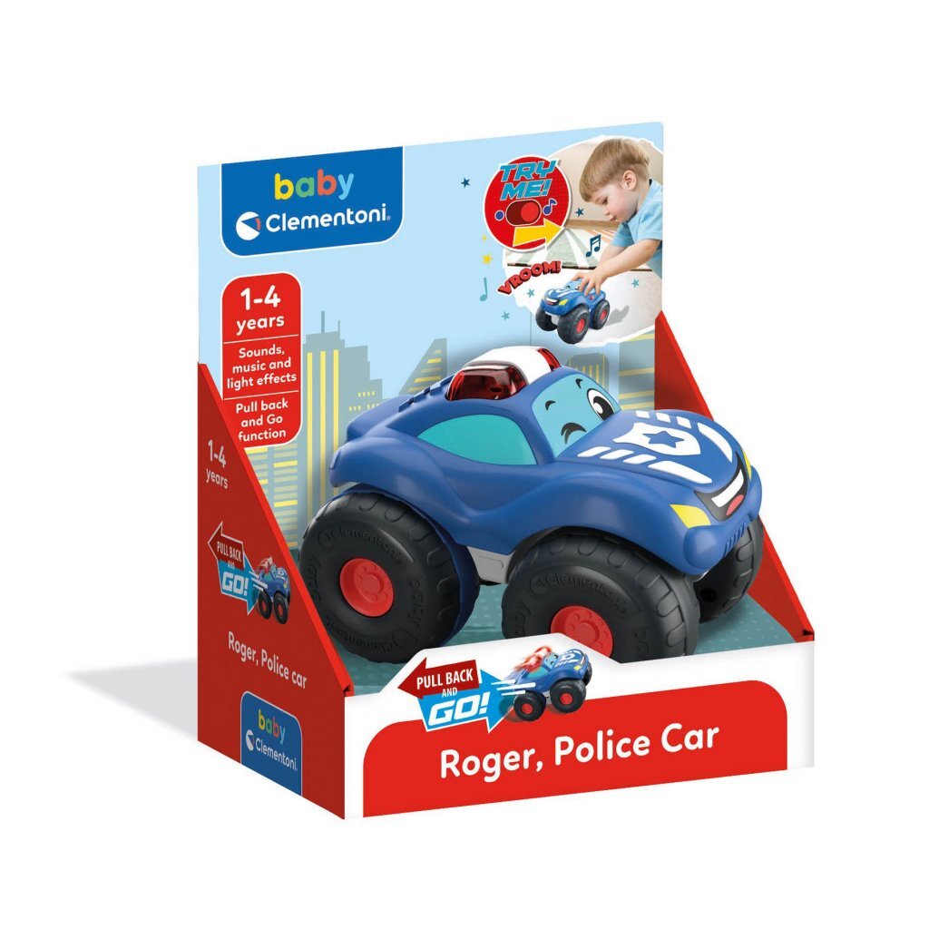 Clementoni Baby Politie Auto Roger + Licht En Geluid
