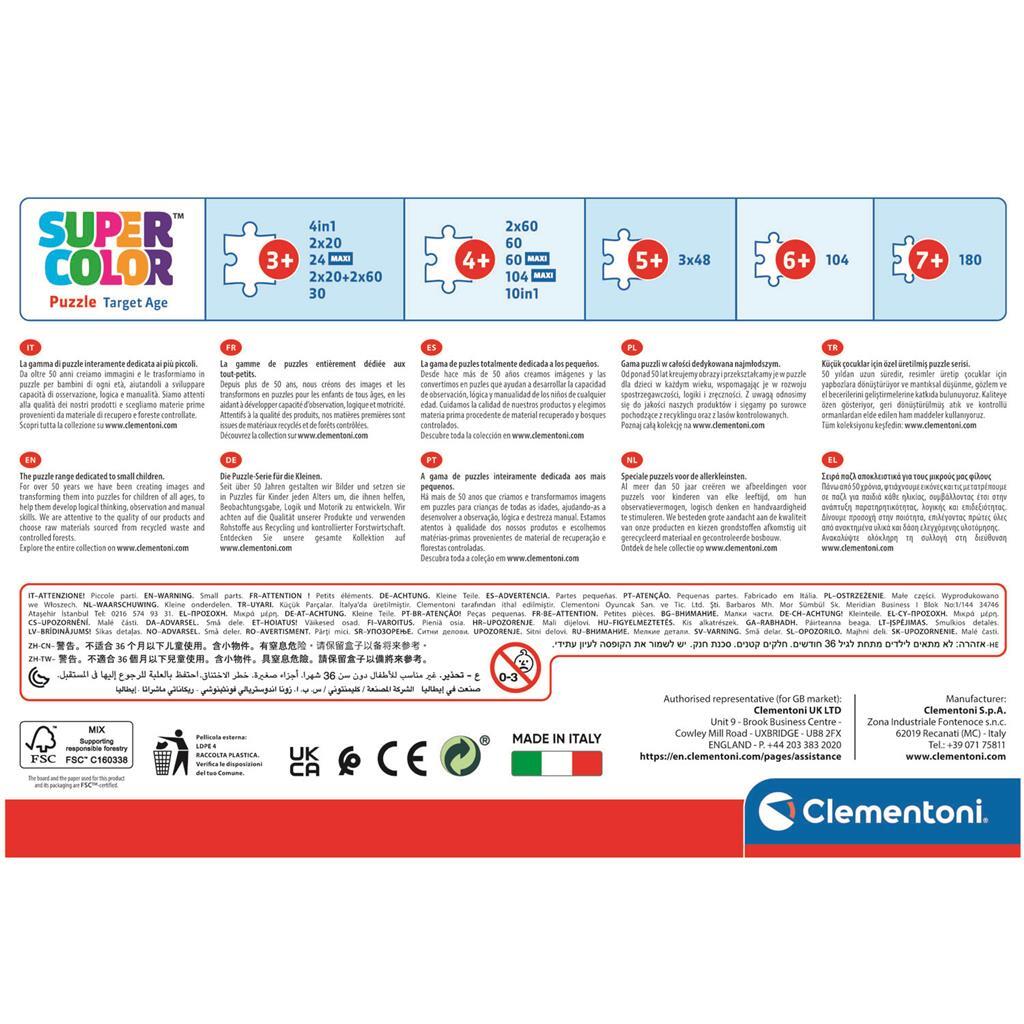 Clementoni Supercolor Puzzel Spiderman 2X60 Stukjes