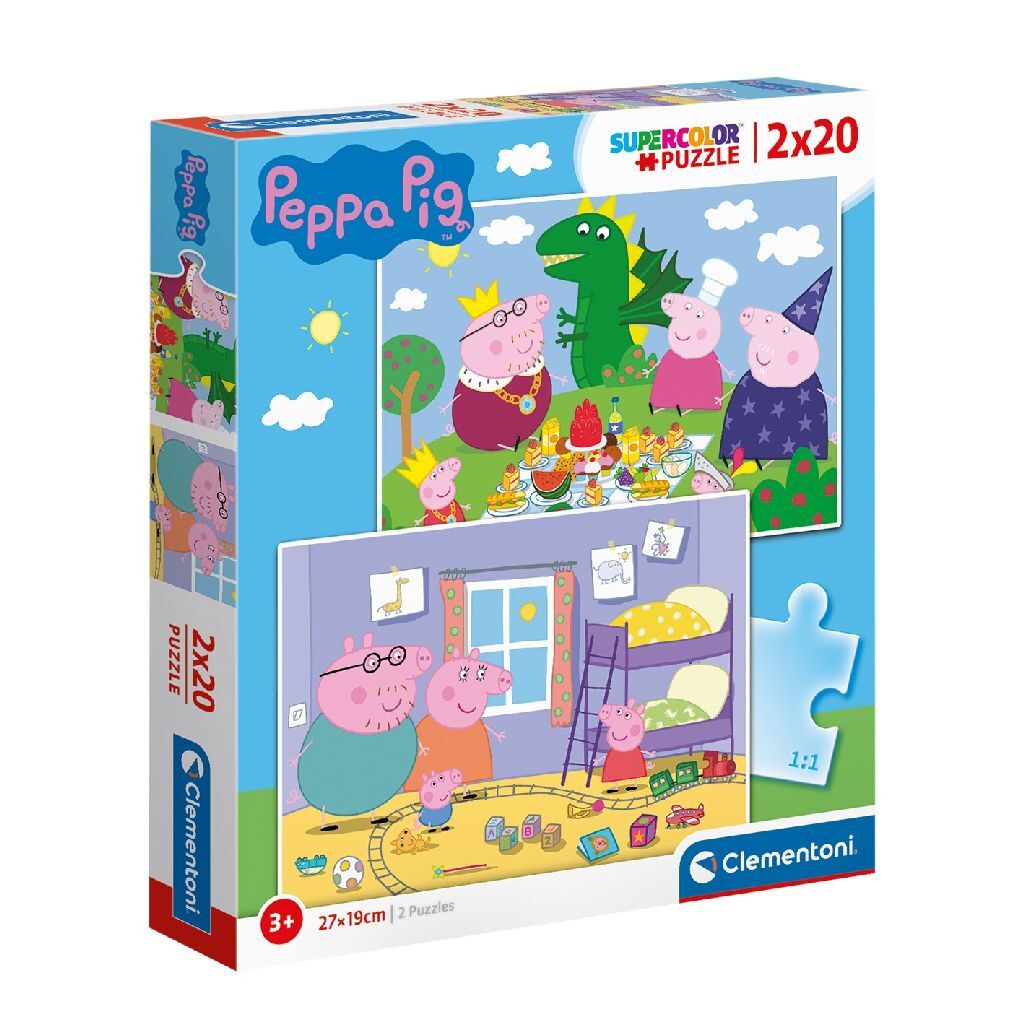 Clementoni Supercolor Puzzel Peppa Pig 2X20 Stukjes
