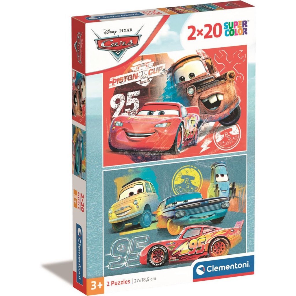 Clementoni Supercolor Puzzel Disney Cars 2X20 Stukjes