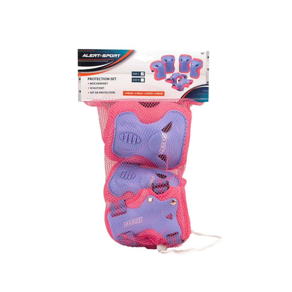 Alert Beschermset Maat S 6-Delig Roze/Paars
