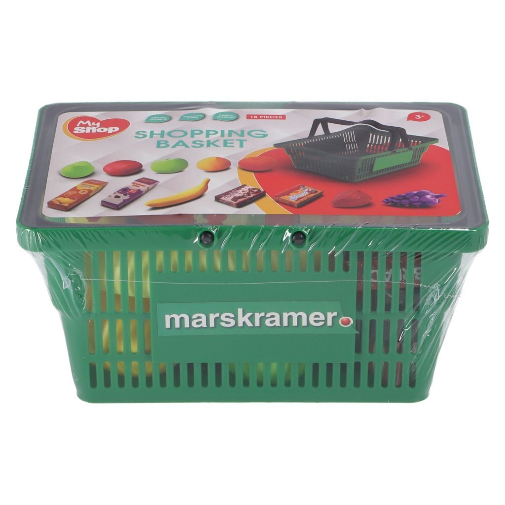 Overige Merken Speelgoed Boodschappenmandje Marskramer 18-Delig Groen