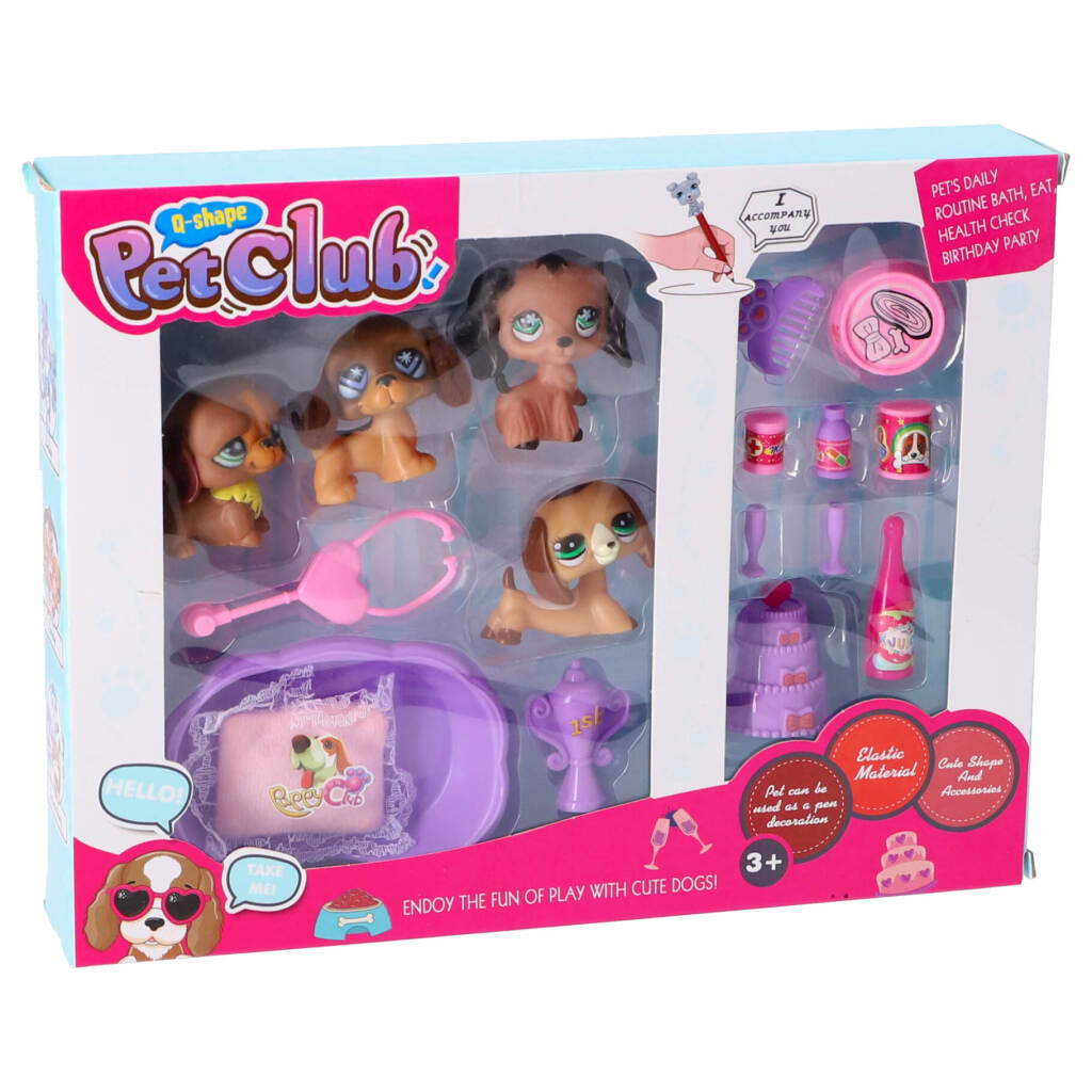 Overige Merken Q-Shape Petsclub Hondenverzorgingsspeelset