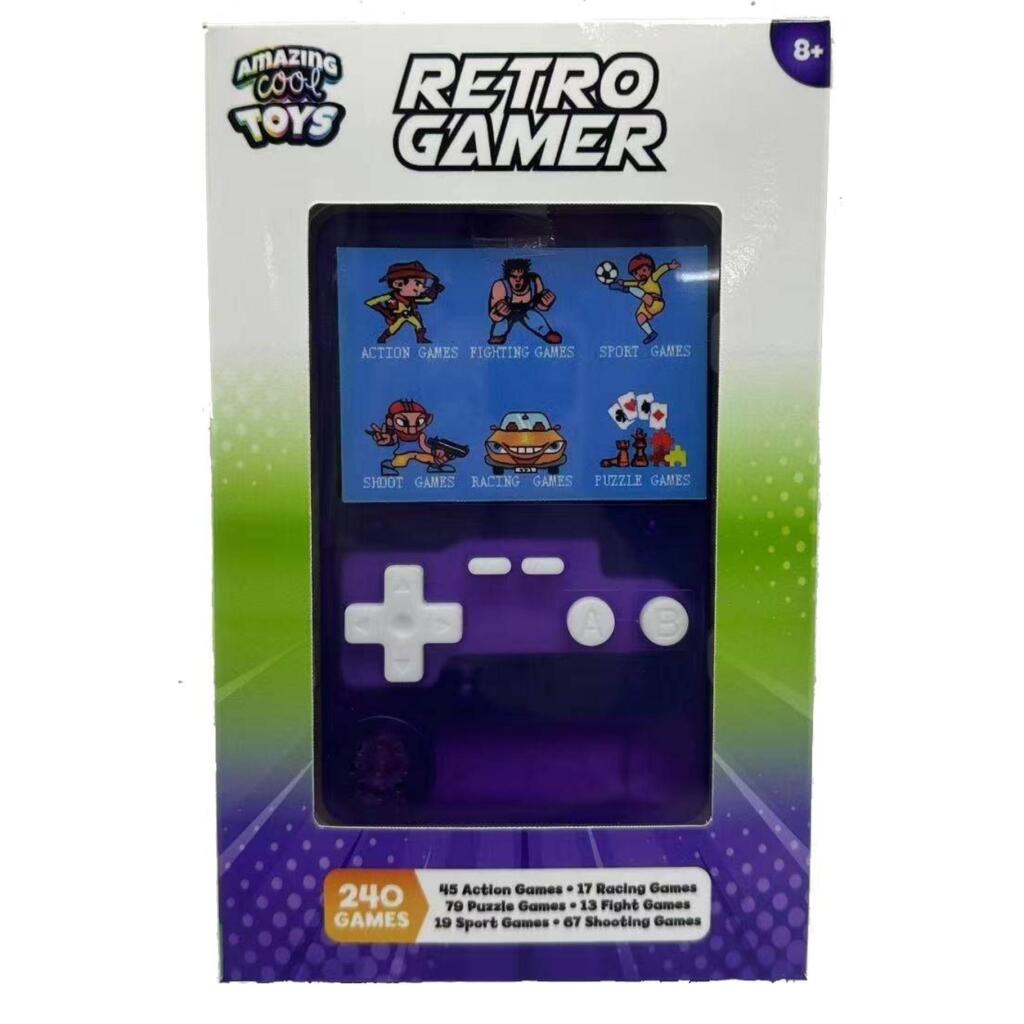 Overige Merken Amazing Cool Retro Gamer Transparant Paars