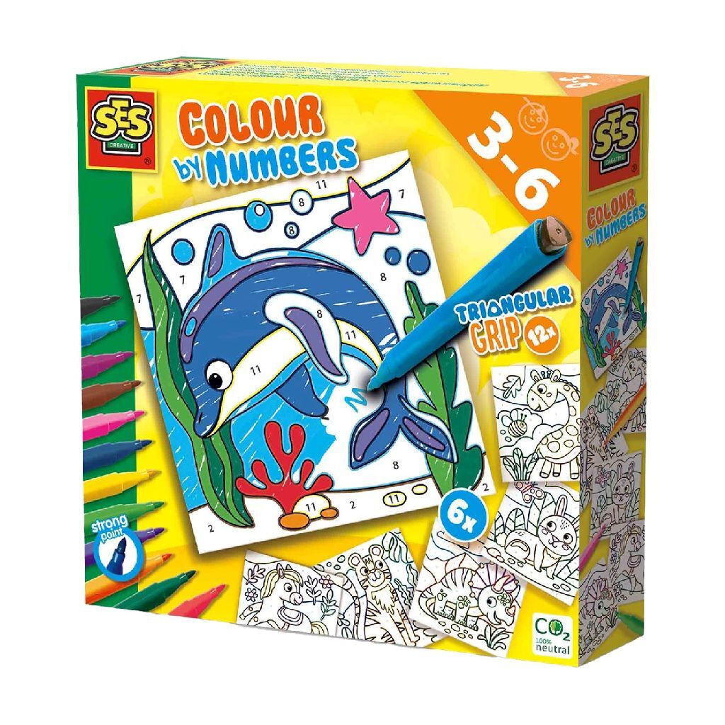 Ses Creative Kleuren Op Nummer Driehoek Grip Stiften